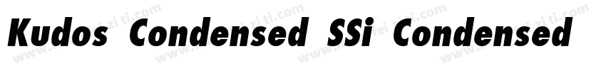 Kudos Condensed SSi Condensed Ital字体转换